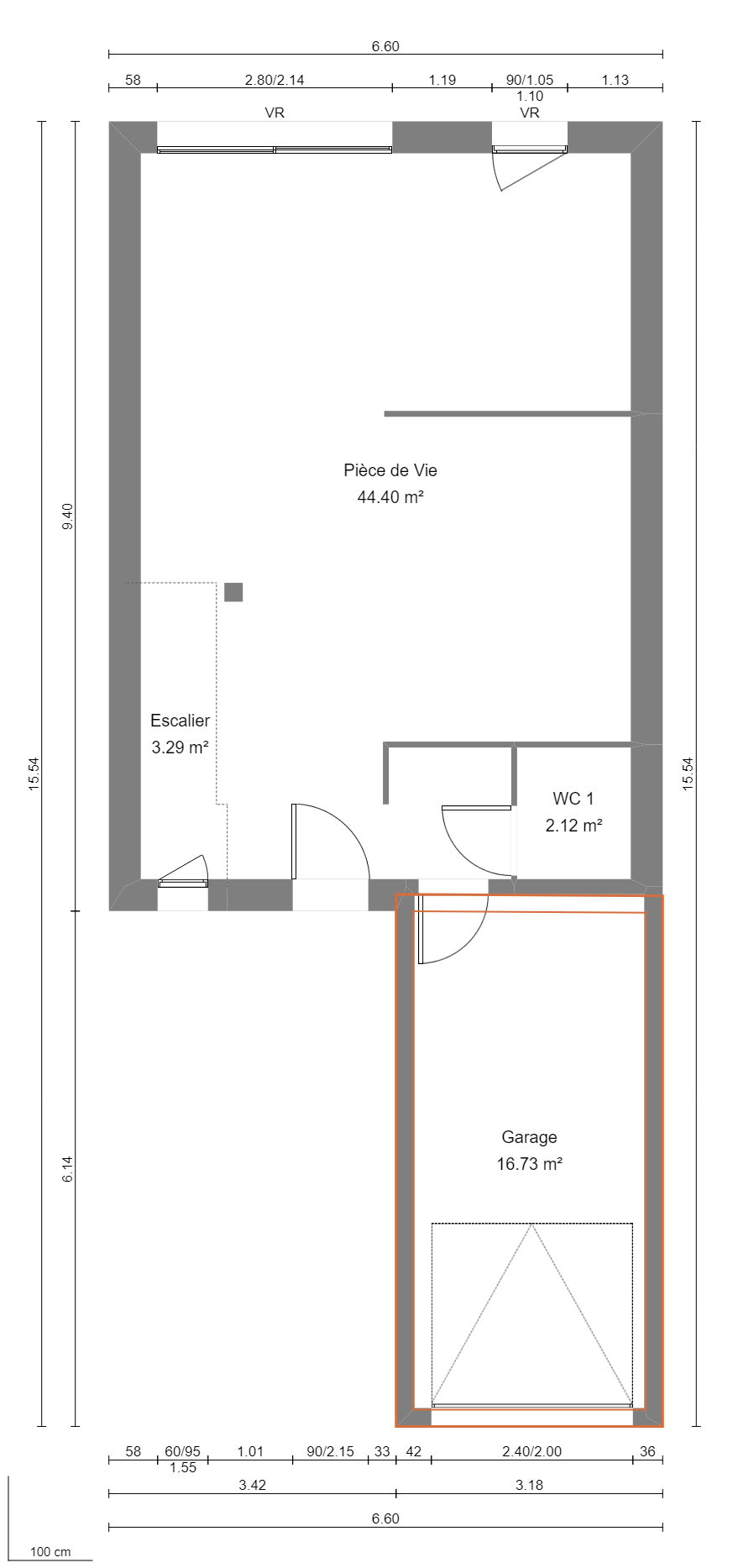 Modèle de Maison LARIMAR, 4 pièces de 93m² - Plan du RdC