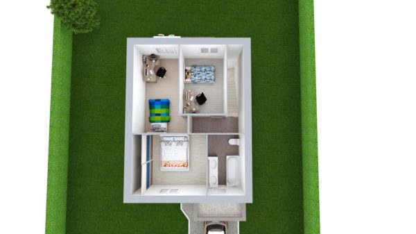 Modèle de Maison BÉRYL, 4 pièces de 77m² - Proposition d&rsquo;Aménagement du R+1