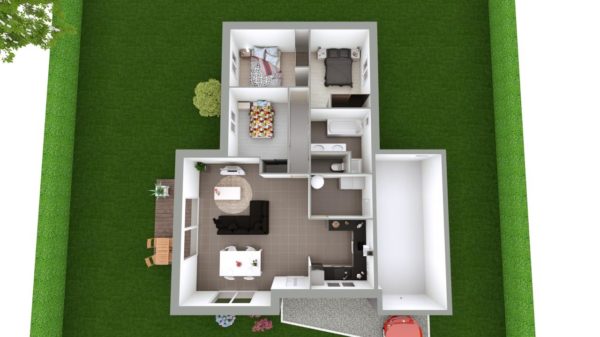 Modèle de Maison GALÈNE, 4 pièces de 89m² - Proposition d&rsquo;Aménagement