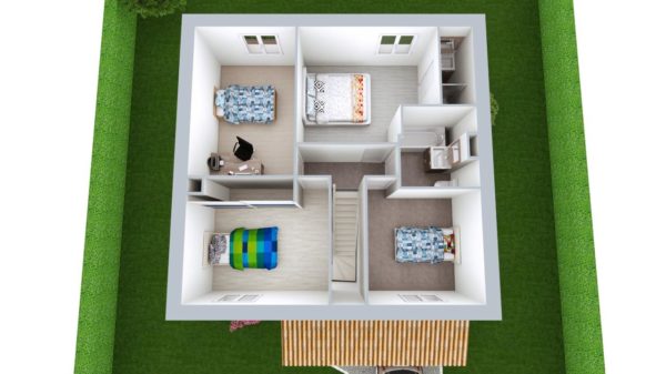 Modèle de Maison ONYX, 5 pièces de 100m² - Proposition d&rsquo;Aménagement du R+1