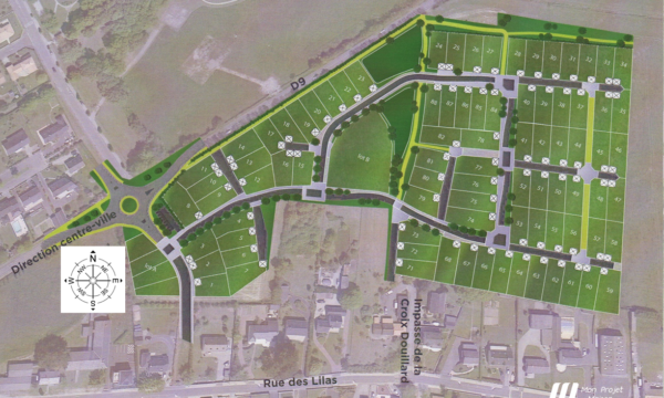 Terrain de 535m² à Ligné - Plan Masse de La Croix Douillard - Mon Projet Maison, Constructeur de Maisons en Loire Atlantique 44