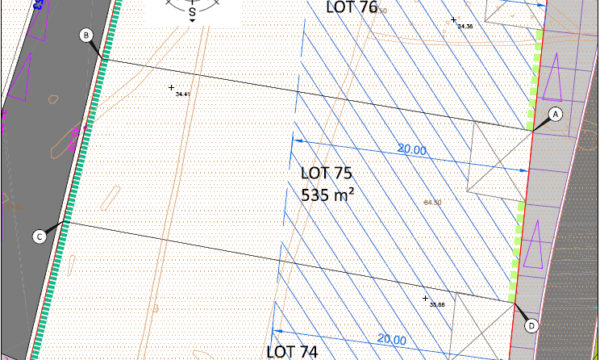 Terrain de 535m² à Ligné - Plan du Lot 75 - Mon Projet Maison, Constructeur de Maisons en Loire Atlantique 44