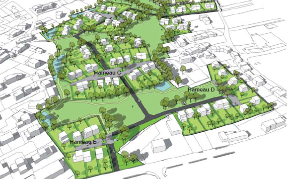 Terrain de 461m² au Landreau - Shéma des 5 Hameaux - Mon Projet Maison, Constructeur de Maisons en Loire Atlantique 44