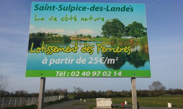 Terrain de 636m² à Saint-Sulpice-des-Landes - Panneau 4x3m Lotissement des Perrières