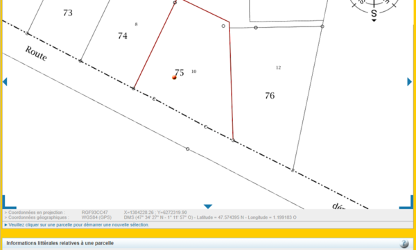 Terrain de 1.000m² à Saint-Sulpice-des-Landes - Parcelle ZI 75 – Surface et RdV