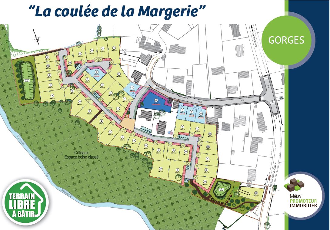 Terrain 245m² à Gorges - La Coulée de la Margerie