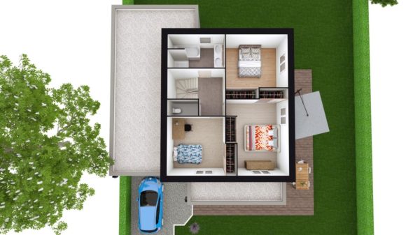 Modèle de Maison QUARTZ, 6 pièces de 136m² - Proposition d&rsquo;Aménagement du R+1