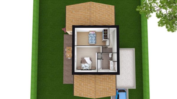 Modèle de Maison PHONOLITHE, 6 pièces de 112m² - Proposition d&rsquo;Aménagement du R+1