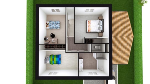 Modèle de Maison PHTALATE, 6 pièces de 109m² - Proposition d&rsquo;Aménagement du R+1