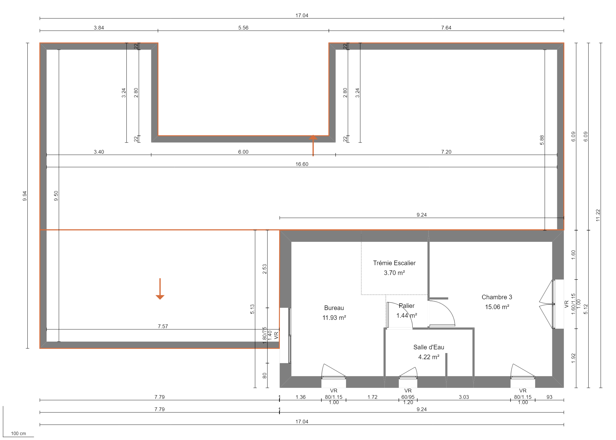 Modèle de Maison PYRITE, 6 pièces de 135m² - Plan du R+1