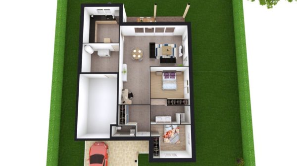 Modèle de Maison OXYLITHE, 4 pièces de 101m² - Proposition d&rsquo;Aménagement