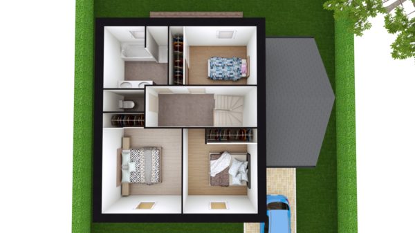 Modèle de Maison MAERL, 5 pièces de 93m² - Proposition d&rsquo;Aménagement du R+1
