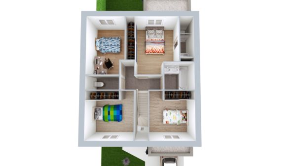 Modèle de Maison PLATINE, 5 pièces de 107m² - Proposition d&rsquo;Aménagement du R+1