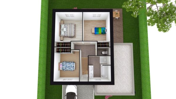 Modèle de Maison MANGANÈSE, 5 pièces de 96m² - Proposition d&rsquo;Aménagement du R+1